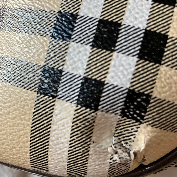 RARE Burberry Haymarket Rolling Luggage Travel Bag Weekender - Picture 15 of 15